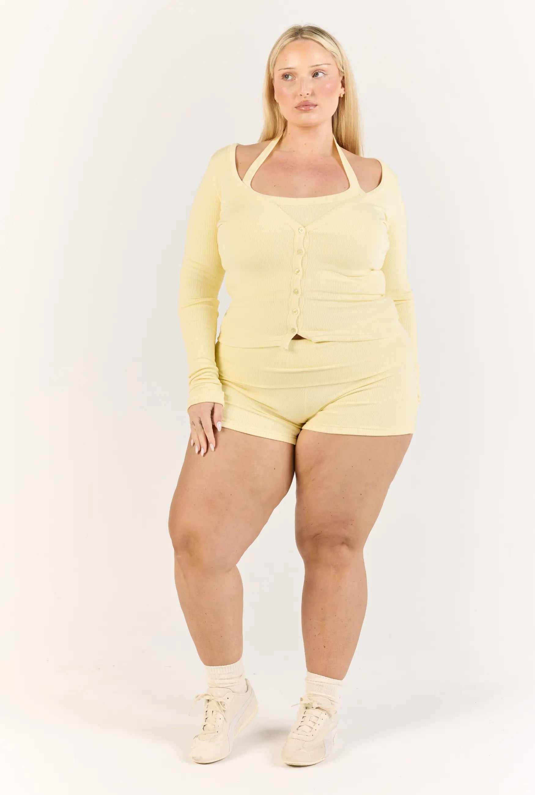 Ribbed Cardigan - Butter