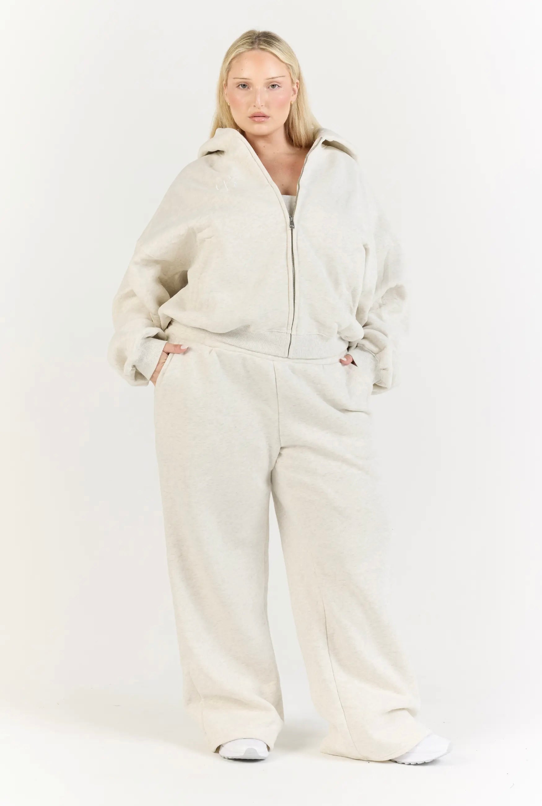 Perfect Zip Hoodie - Grey Marle