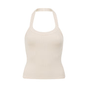 Ribbed Halter Tank - Oat
