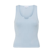 Ribbed Scoop Tank - Blueberry Milk