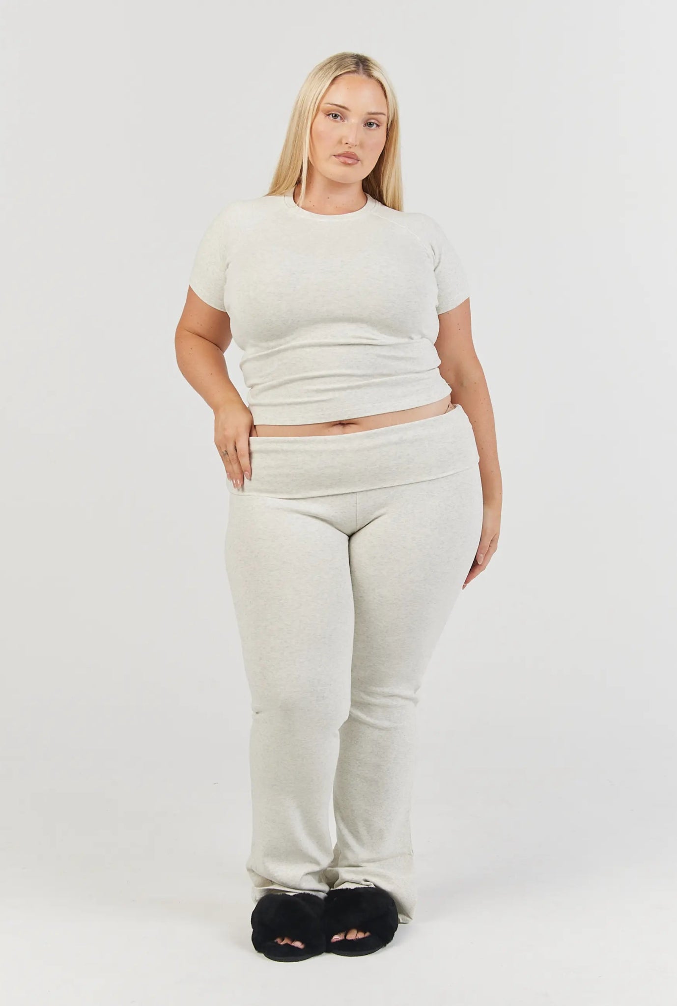 Soft Girl Pant - Grey Marle