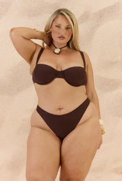 Blair Bikini Top - Choc