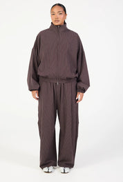 Double Zip Jacket - Espresso Stripe