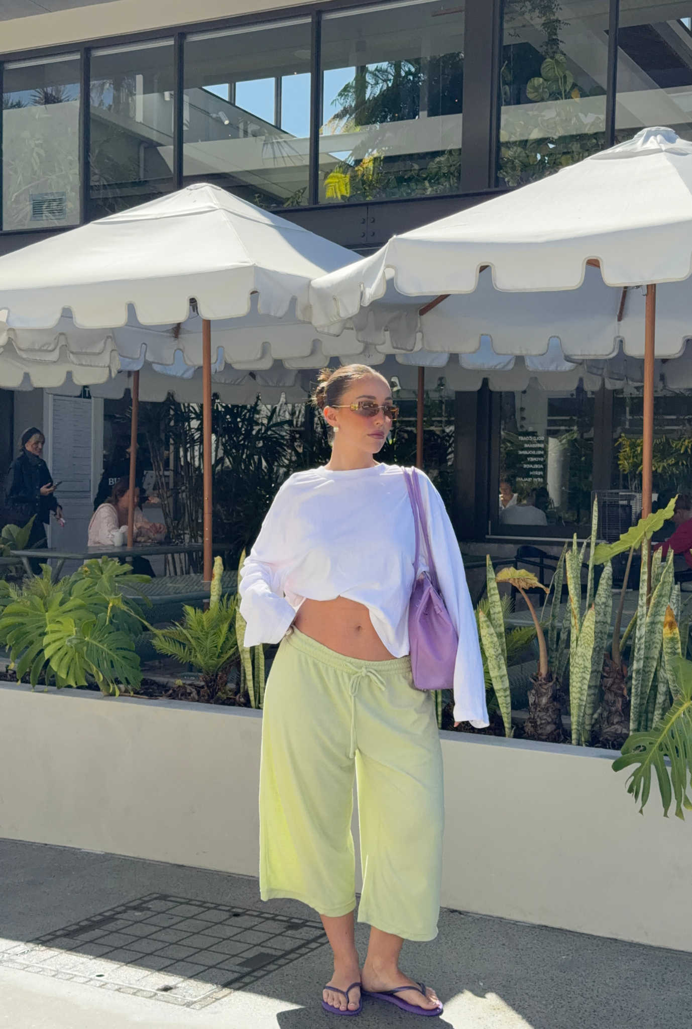 Terry Relaxed Capri - Lime Sorbet