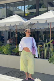 Terry Relaxed Capri - Lime Sorbet