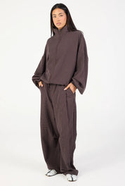 Double Zip Jacket - Espresso Stripe