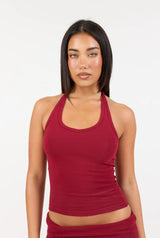 Soft Girl Halter - Cherry
