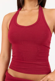 Soft Girl Halter - Cherry
