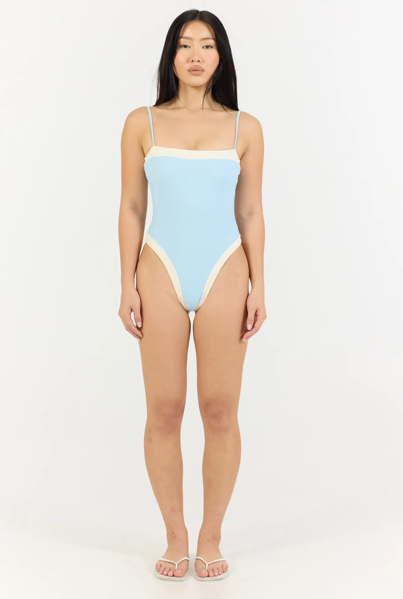 Maya One Piece - Cream/Blue