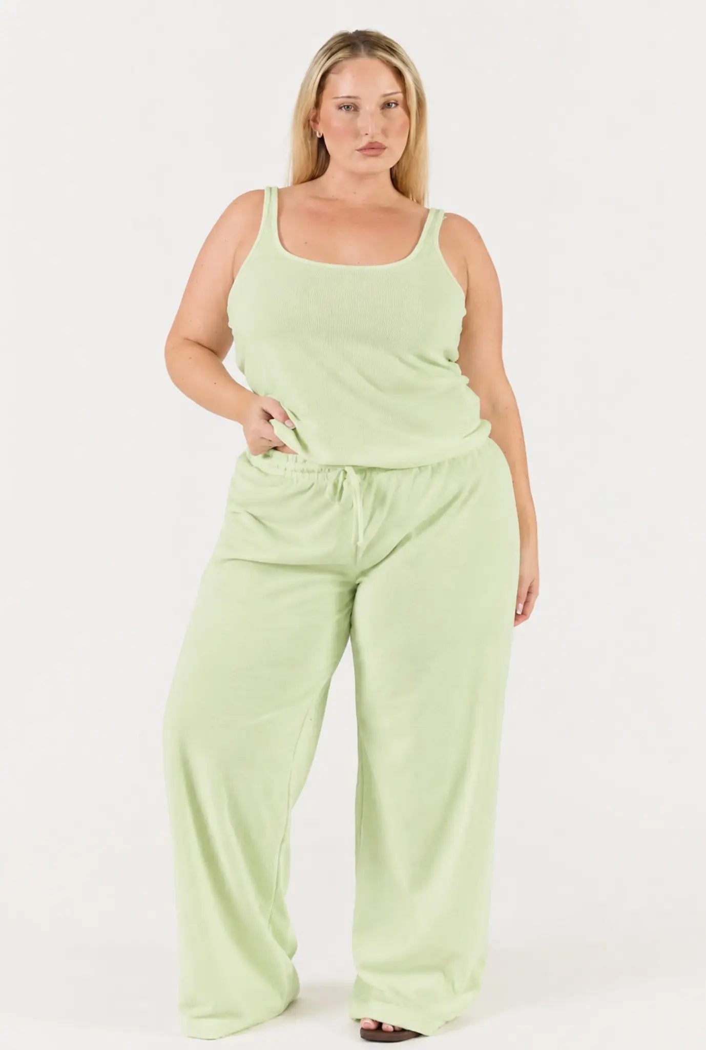 Terry Relaxed Singlet - Lime Sorbet