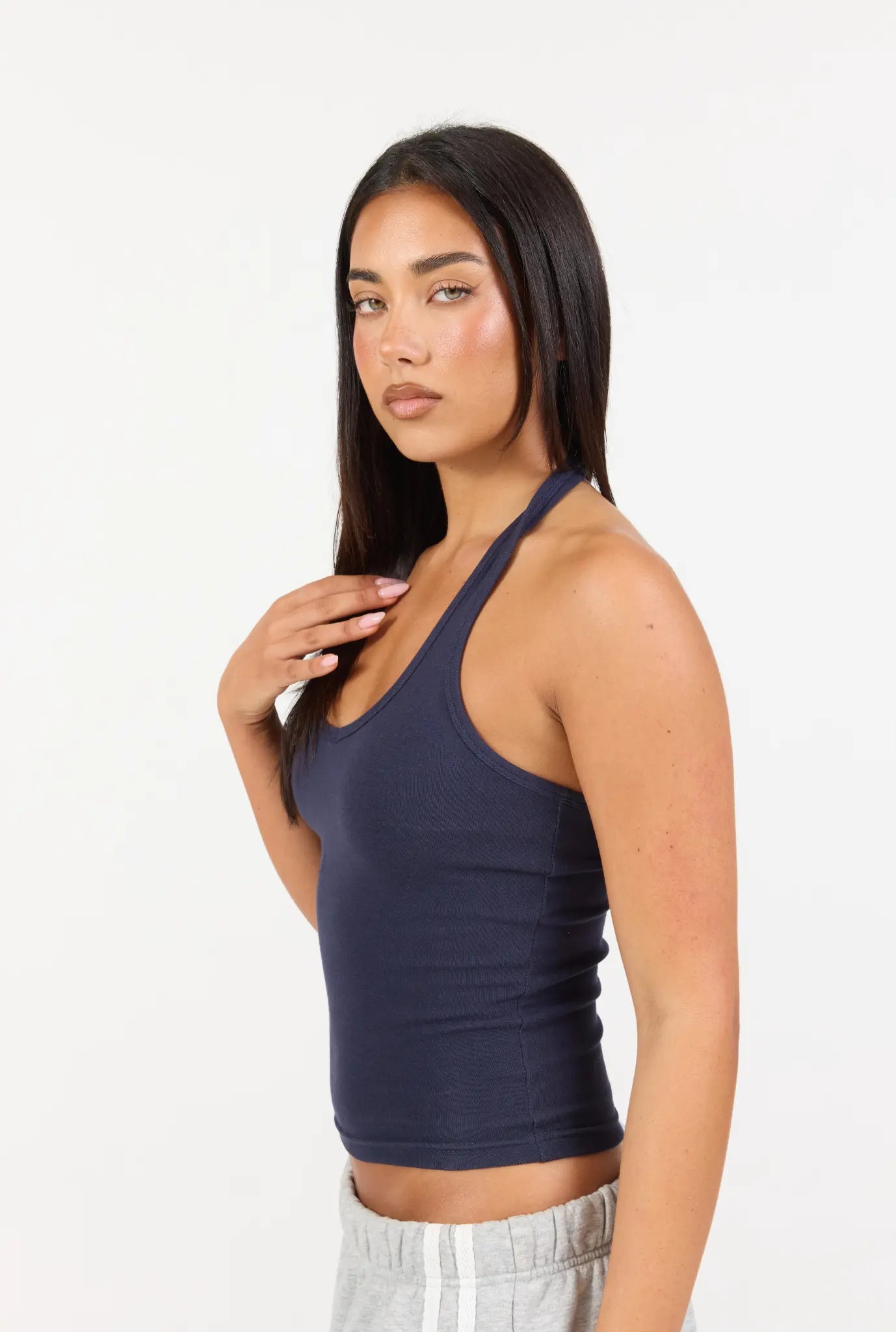 Soft Girl Halter - Navy