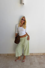 Terry Relaxed Capri - Lime Sorbet