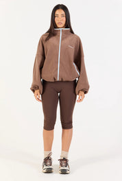 Fleece Zip Up  - Brown/Blue