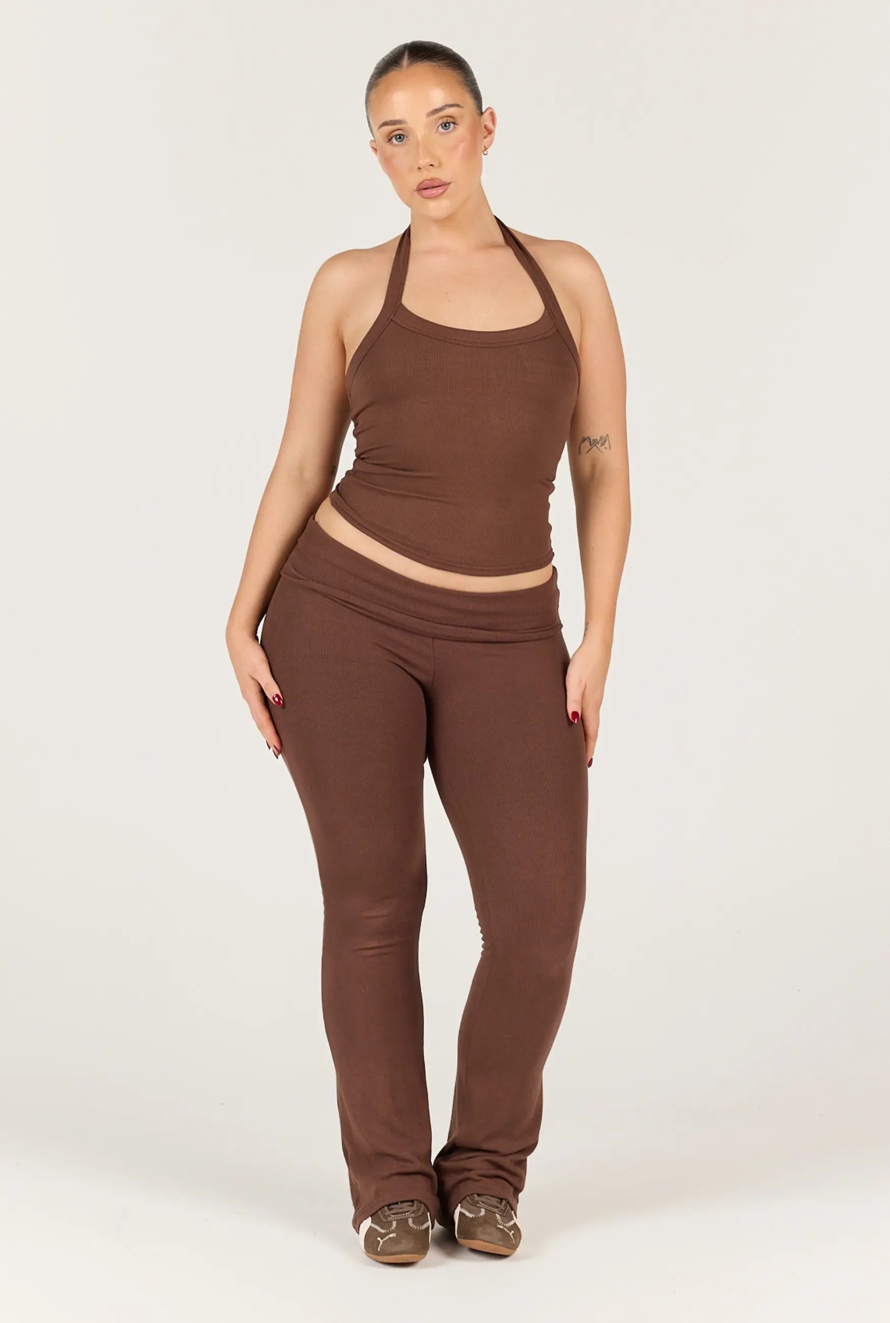 Ribbed Pant - Chocolate