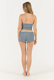 Striped Soft Girl Short - Blue/Dark Navy