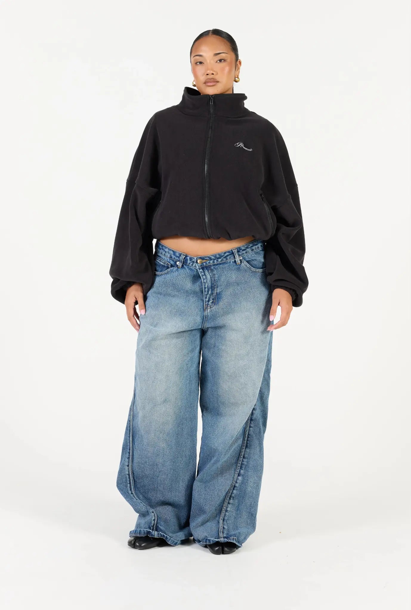 Fleece Zip Up - Black