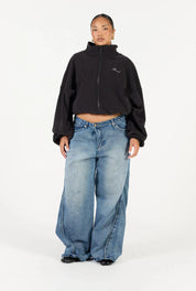Fleece Zip Up - Black