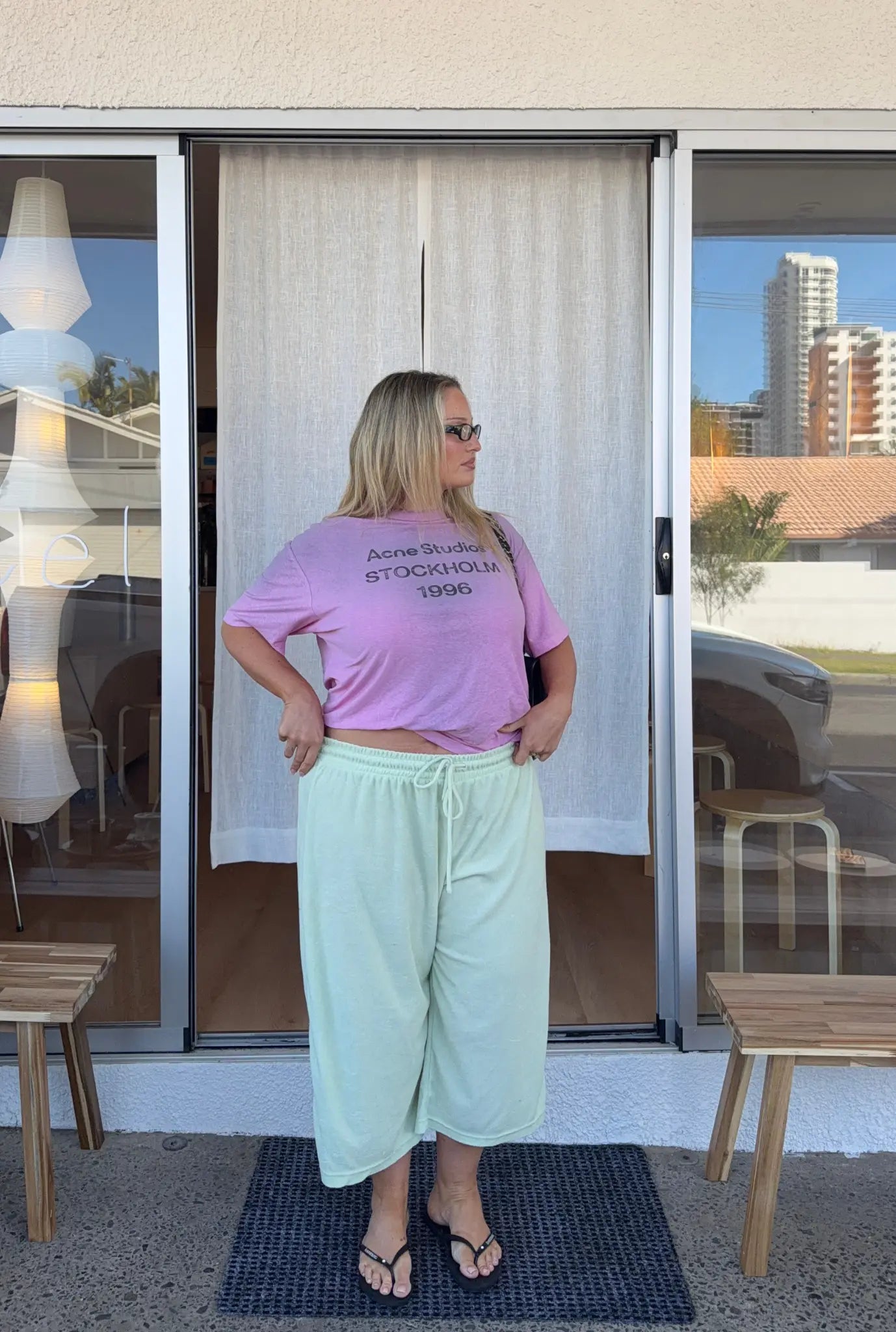 Terry Relaxed Capri - Lime Sorbet