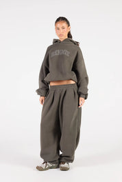 Barrel Leg Sweatpant - Dark Khaki