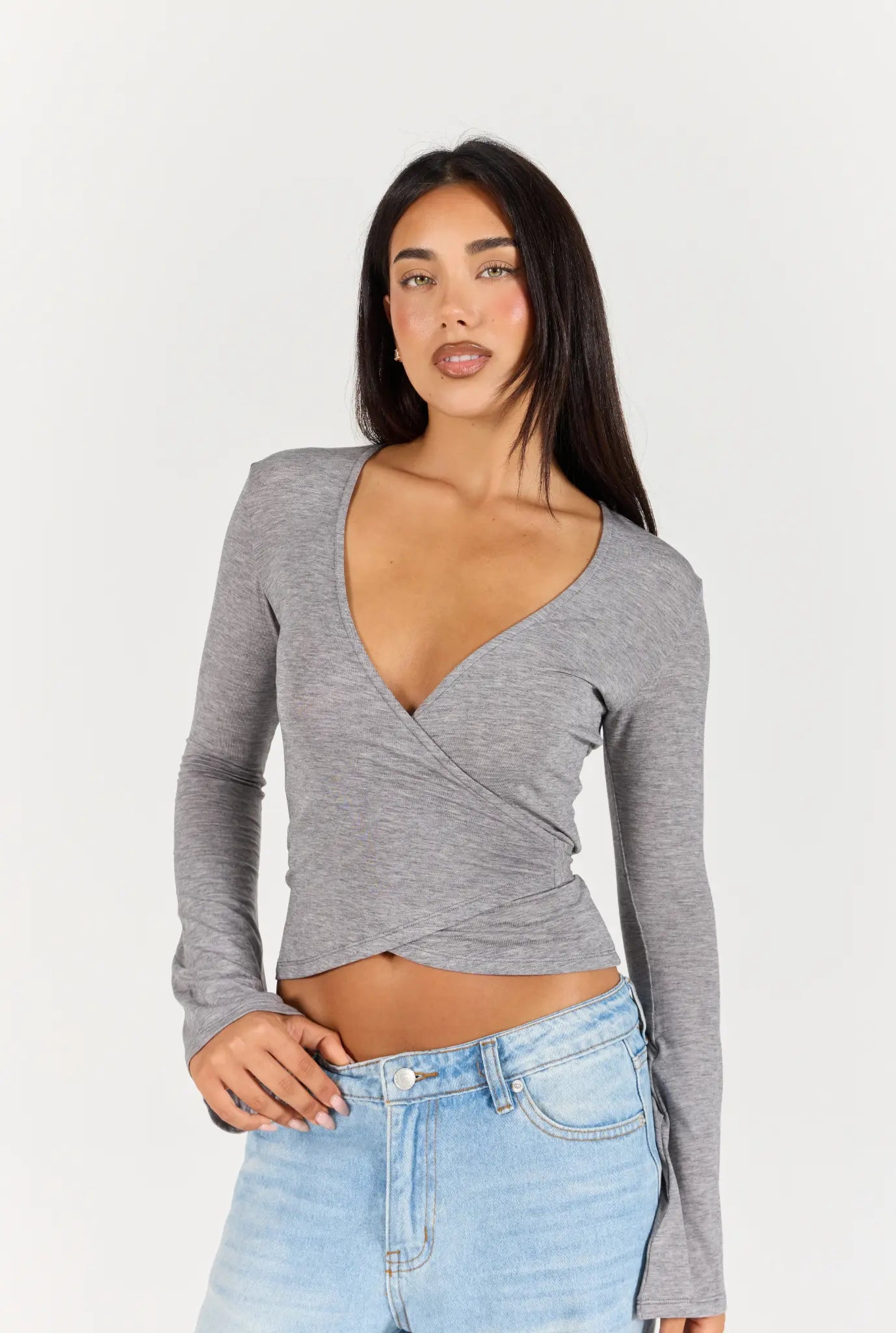 Wrap Top - Dark Grey
