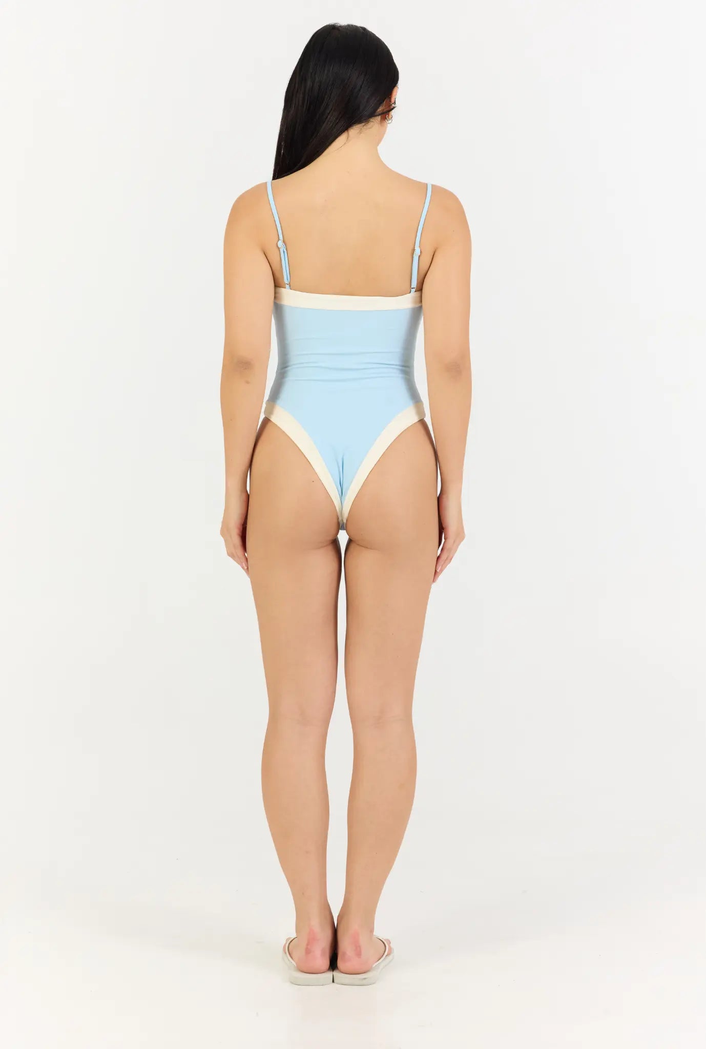 Maya One Piece - Cream/Blue