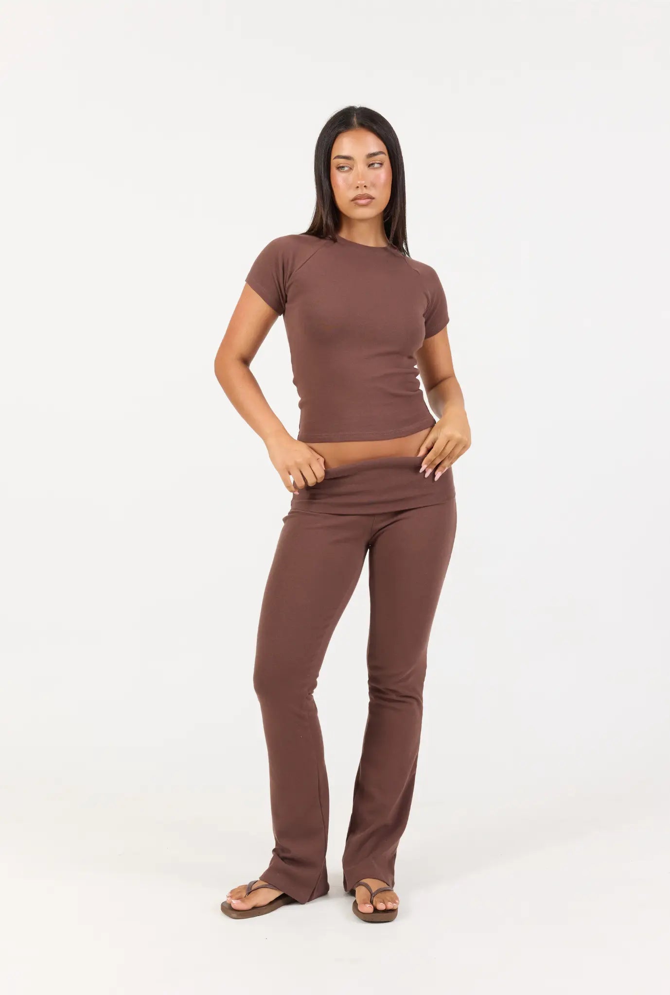 Soft Girl Pant - Chocolate