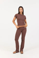 Soft Girl Pant - Chocolate