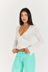 Wrap Top - Sheer White