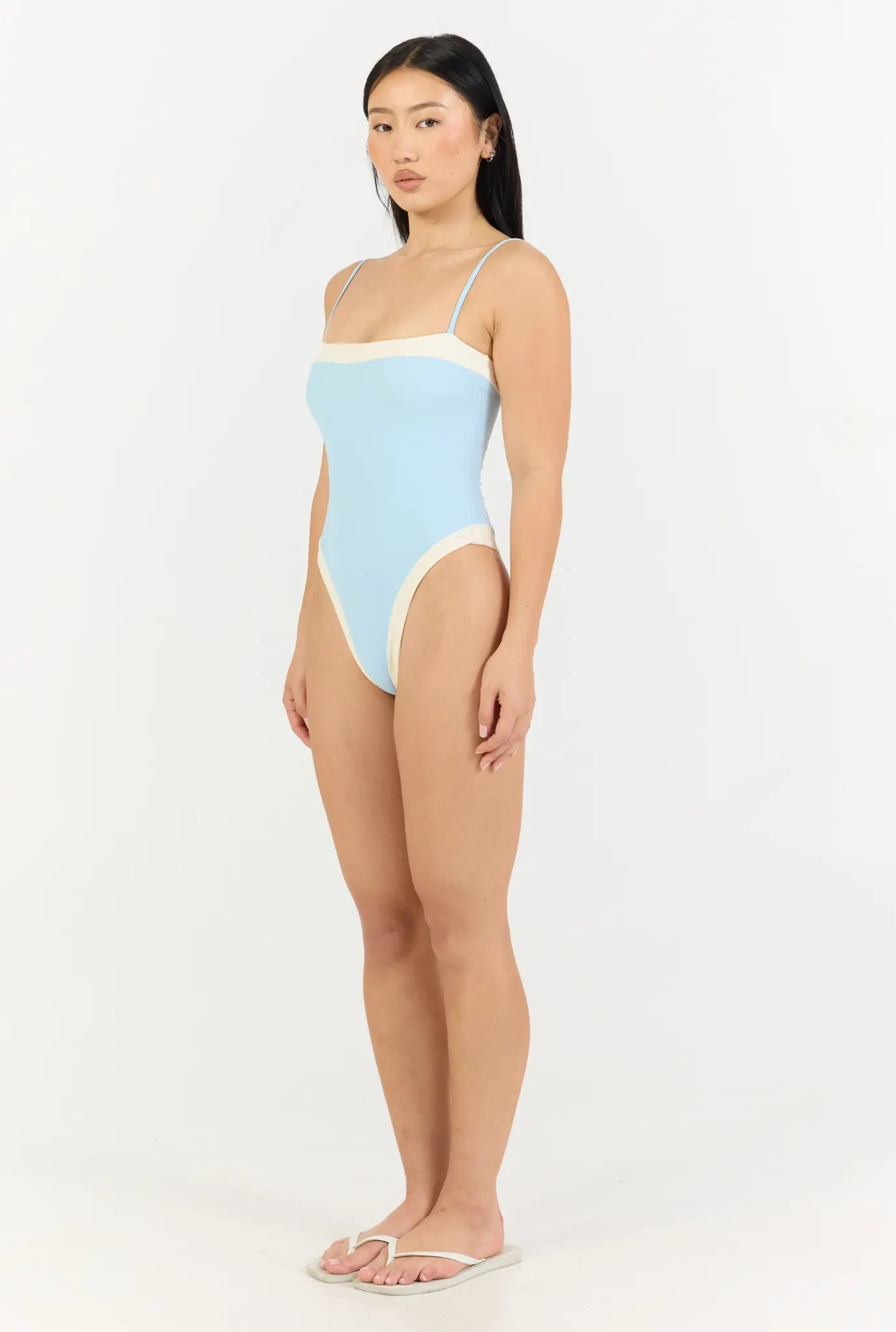 Maya One Piece - Cream/Blue