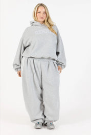 Barrel Leg Sweatpant - Heather Grey