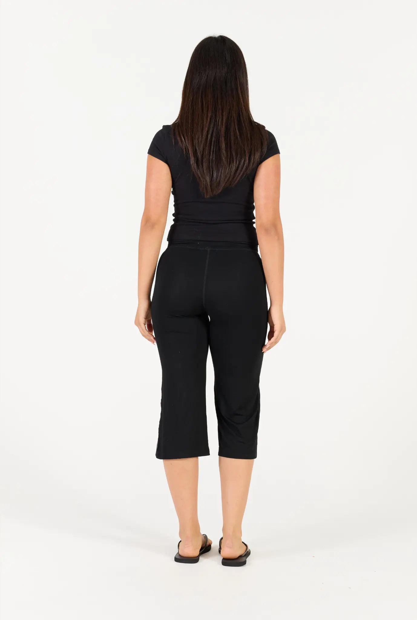 Stripe Capri - Black