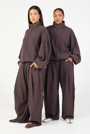 Double Zip Jacket - Espresso Stripe