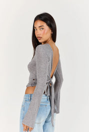 Wrap Top - Dark Grey