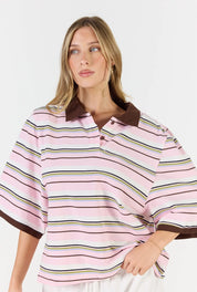 Sunday Polo - Pink/White