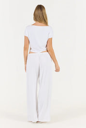 Flow Boat Neck T-Shirt - White