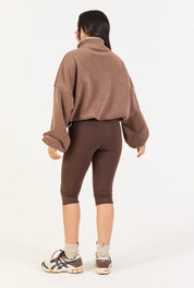 Fleece Zip Up  - Brown/Blue