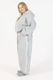 Barrel Leg Sweatpant - Heather Grey