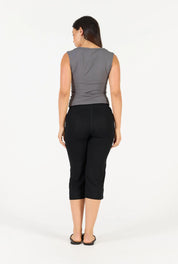 V Neck Tank - Gunmetal