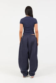 Soft Girl Cap Sleeve Tee - Navy