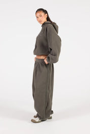 Barrel Leg Sweatpant - Dark Khaki