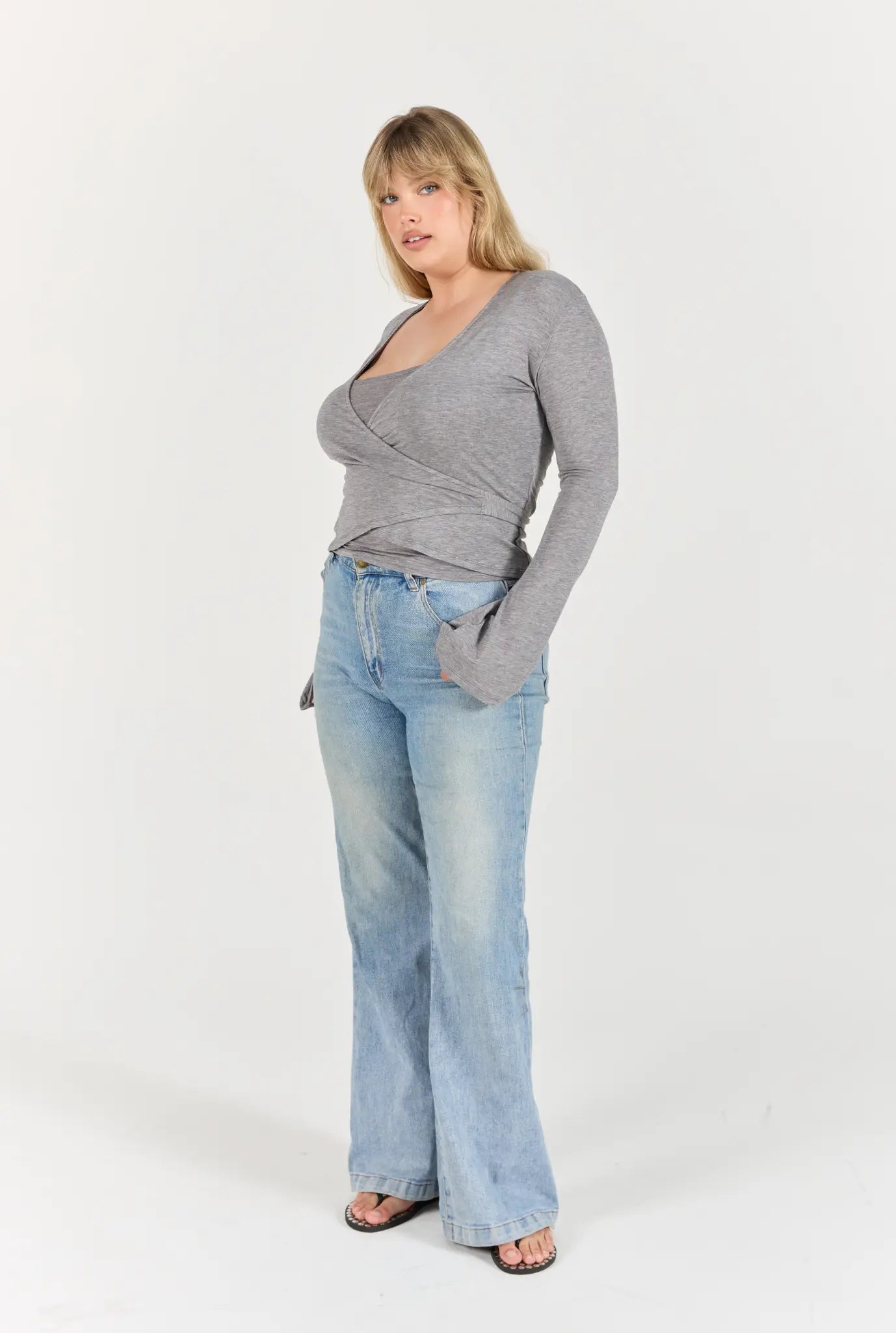 Wrap Top - Dark Grey
