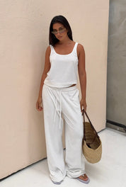 Terri Relaxed Singlet - White