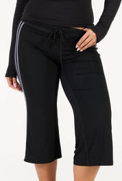 Stripe Capri - Black