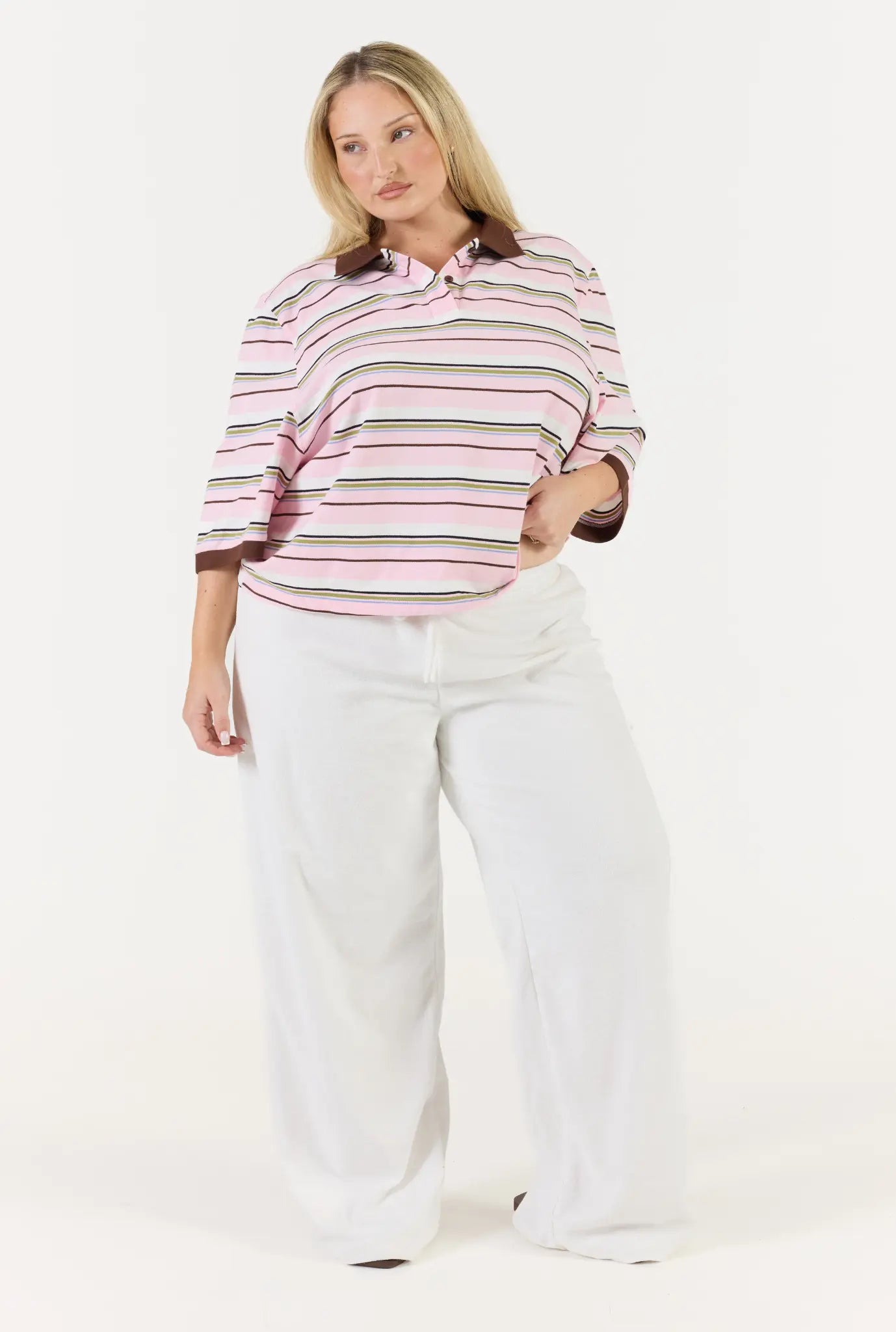 Sunday Polo - Pink/White