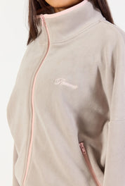Fleece Zip Up  - Grey/Pink