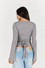 Wrap Top - Dark Grey