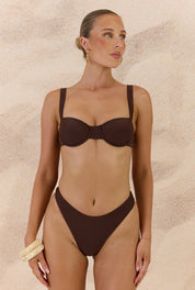 Blair Bikini Top - Choc