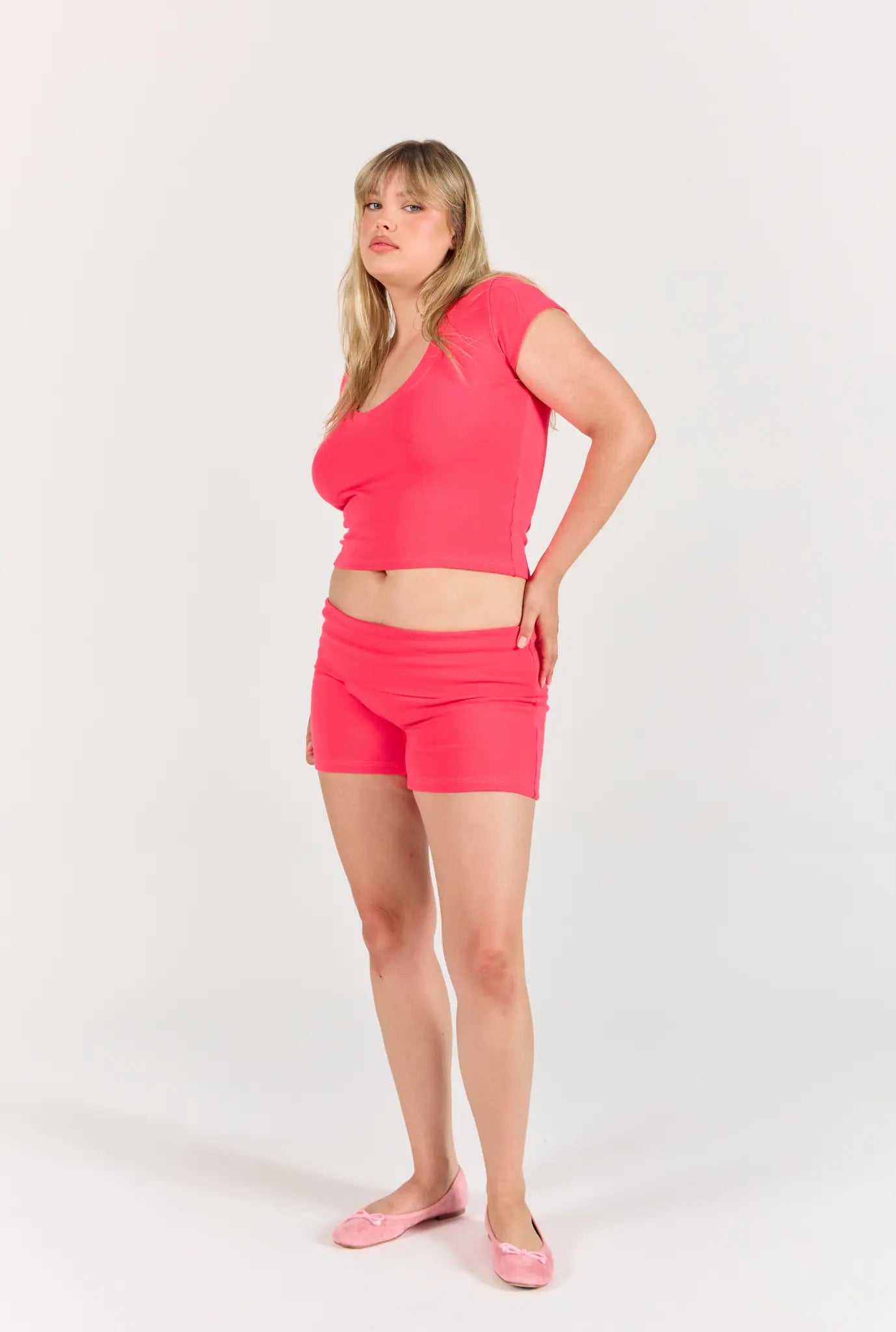 Soft Girl Short - Coral Red