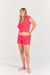 Soft Girl Short - Coral Red