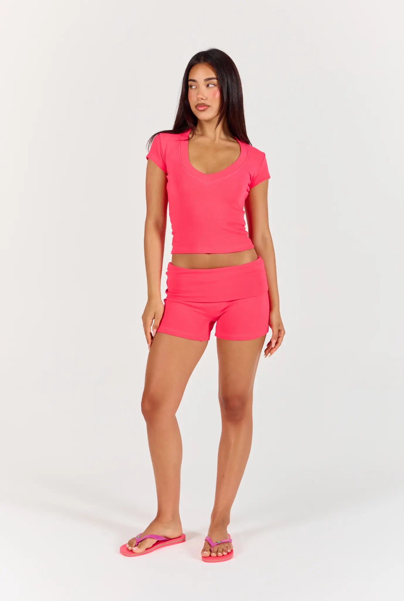 Soft Girl Short - Coral Red